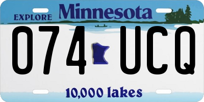 MN license plate 074UCQ