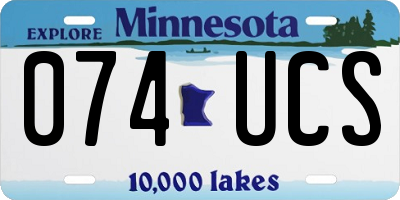 MN license plate 074UCS