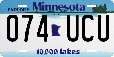 MN license plate 074UCU