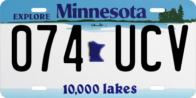 MN license plate 074UCV