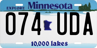 MN license plate 074UDA