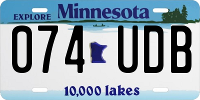 MN license plate 074UDB
