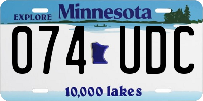 MN license plate 074UDC