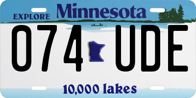 MN license plate 074UDE