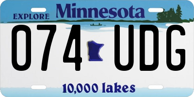 MN license plate 074UDG