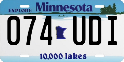 MN license plate 074UDI