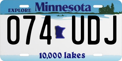 MN license plate 074UDJ