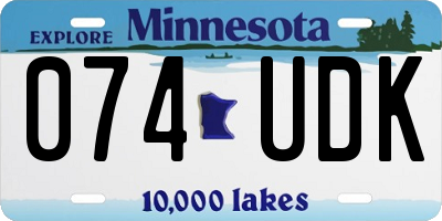 MN license plate 074UDK