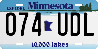 MN license plate 074UDL