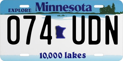 MN license plate 074UDN