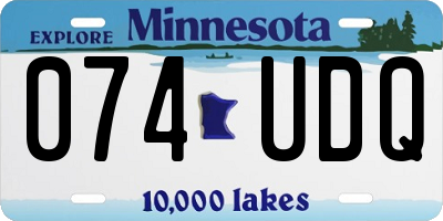 MN license plate 074UDQ