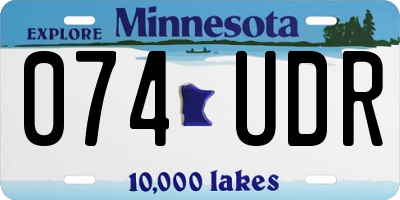 MN license plate 074UDR