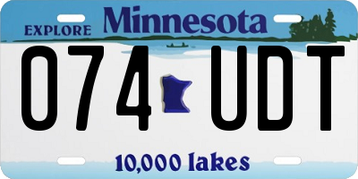 MN license plate 074UDT