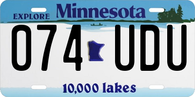 MN license plate 074UDU