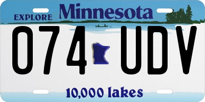 MN license plate 074UDV