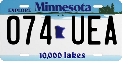 MN license plate 074UEA