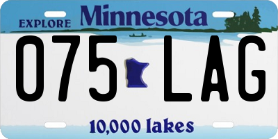 MN license plate 075LAG