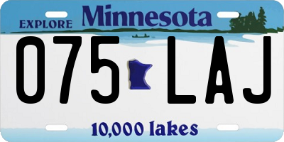 MN license plate 075LAJ