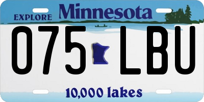 MN license plate 075LBU