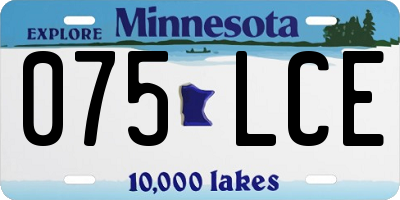 MN license plate 075LCE