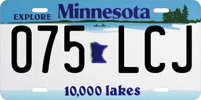 MN license plate 075LCJ