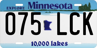 MN license plate 075LCK