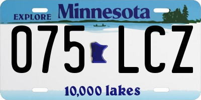 MN license plate 075LCZ