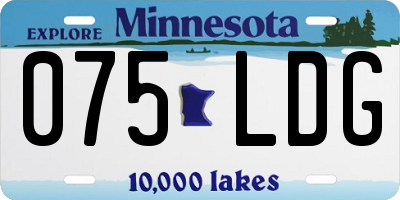 MN license plate 075LDG