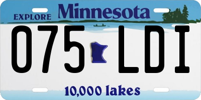 MN license plate 075LDI