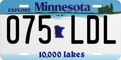MN license plate 075LDL