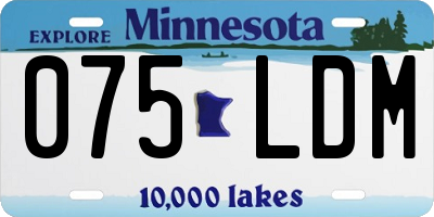 MN license plate 075LDM