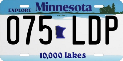 MN license plate 075LDP