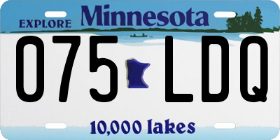 MN license plate 075LDQ