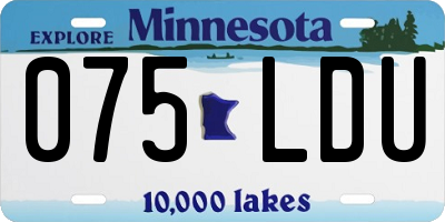 MN license plate 075LDU