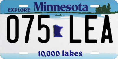 MN license plate 075LEA