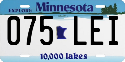 MN license plate 075LEI