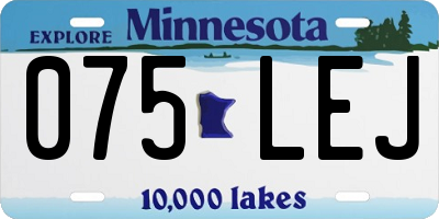 MN license plate 075LEJ