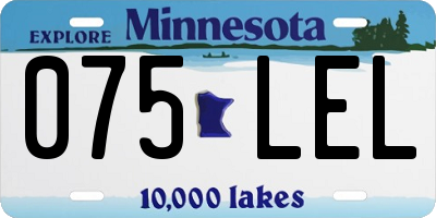 MN license plate 075LEL