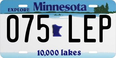 MN license plate 075LEP