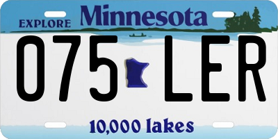 MN license plate 075LER