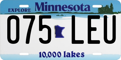 MN license plate 075LEU