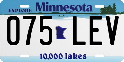 MN license plate 075LEV