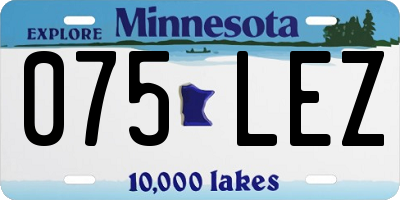 MN license plate 075LEZ