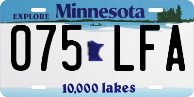 MN license plate 075LFA