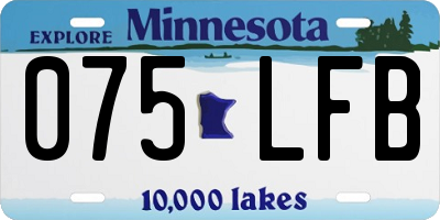 MN license plate 075LFB
