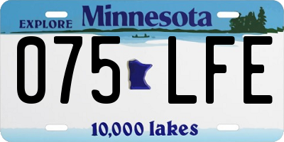 MN license plate 075LFE