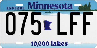 MN license plate 075LFF