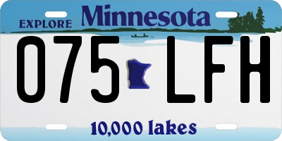 MN license plate 075LFH