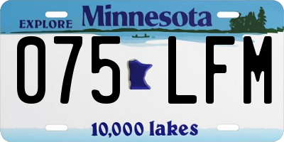 MN license plate 075LFM
