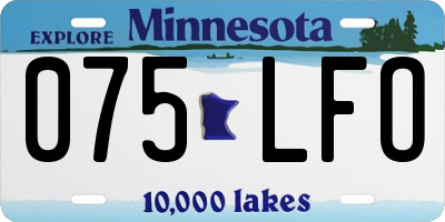 MN license plate 075LFO